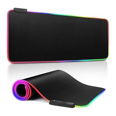 Gaming Style RGB Luminous Mouse Pad with XXL Size Customizable Design Rubber Base