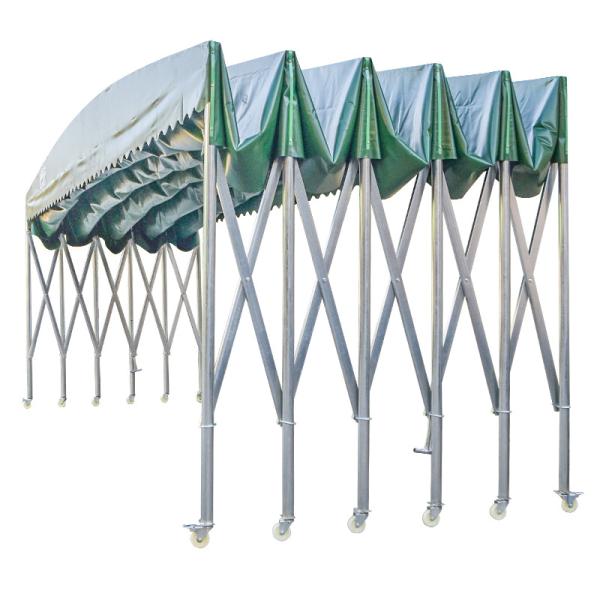 Galvanized Steel Frame Tarpaulin Canopy for Stretching Push and Pull Car Parking Tent