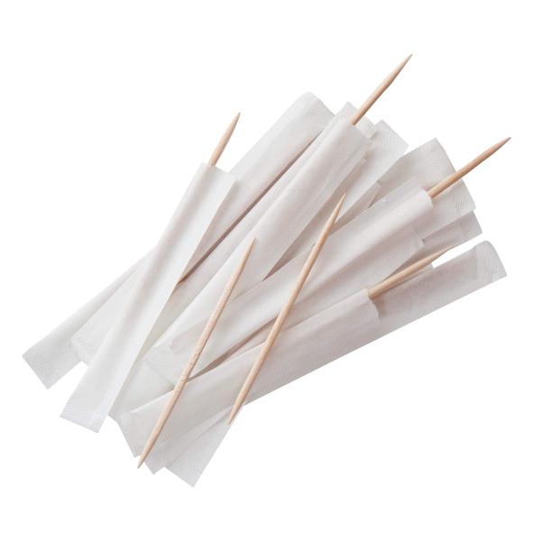 Individual Packed Toothpicks 2.0mm Diameter Bamboo Toothpicks Coated Paper Package
