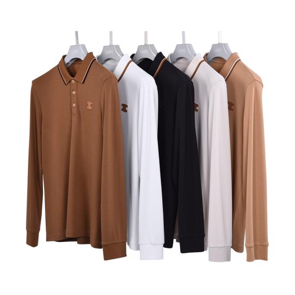 100% coton T-shirt de polo imprimé pour hommes de mode avec conception dynamique et détection d'aiguille