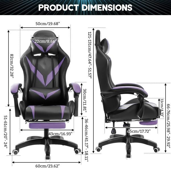 Mail packing Ergonomic RGB Gaming Chair with Massage and Led Lights Swivel Chair Style