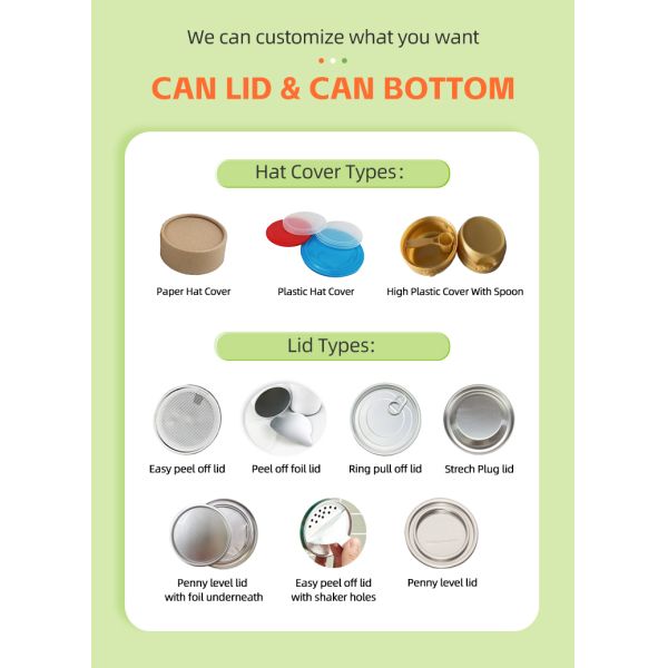 Custom Sizing Paper Tube Tea Packaging Container cylinder box With Tinplate Cover