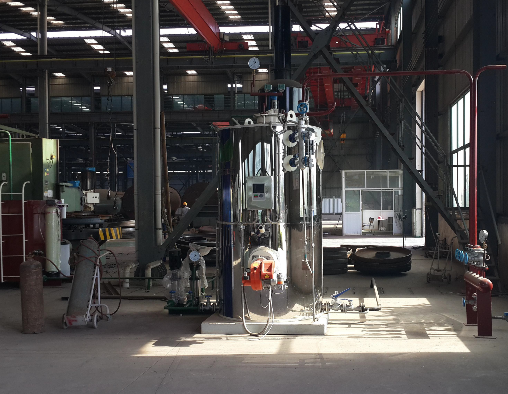 200kg/H Vertical Natural Gas LPG Fire Tube Steam Boiler Stainless Steel Shell