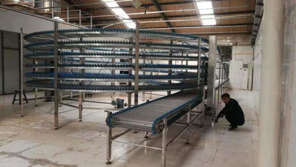                  Industrial Croissant Bakery Bread Production Line Spiral Cooling Tower Manufacturer             