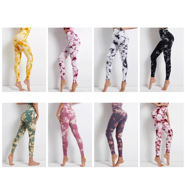 BSCI аттестовало колготки йоги гетры йоги женщин краски погружения безшовные