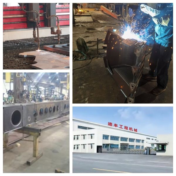 Excavator Telescoping Boom 3 Section Extendable Arm Used For 20 -40 Tons Excavator For Dredging Work