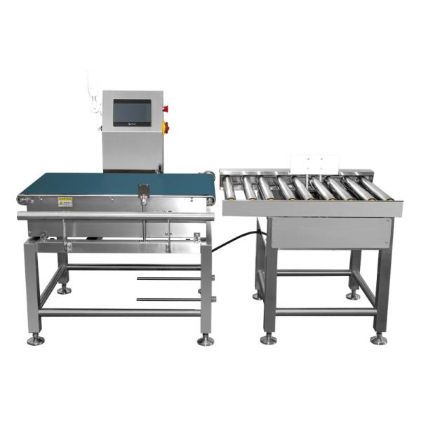 High Accuracy 0.1g Checkweigher with Stainless Steel 304/316 Construction and Customizable Belt Speed for Production Lines