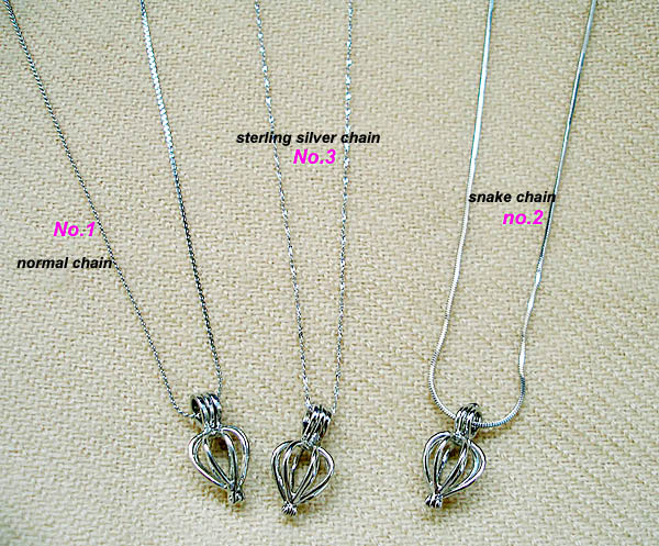 Love Pearl and Wish Pearl Gift Set With Neckalce And Double Dolphin Shape Cage Pendant