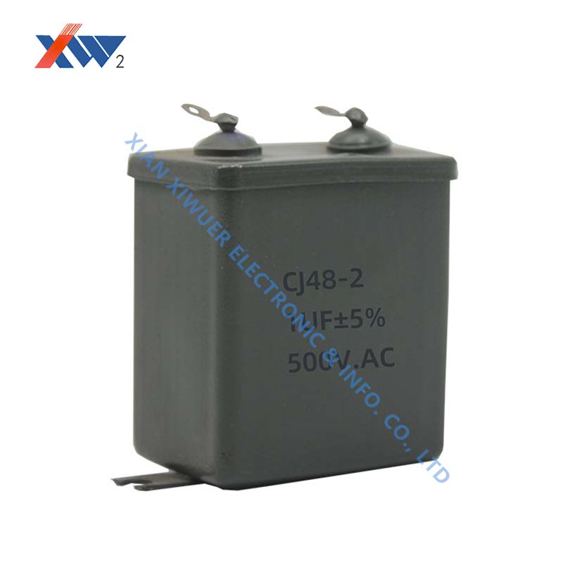 Пленочный конденсатор CJ48 250VDC 10uF высоковольтный, металлизированный бумажный диэлектрический конденсатор
