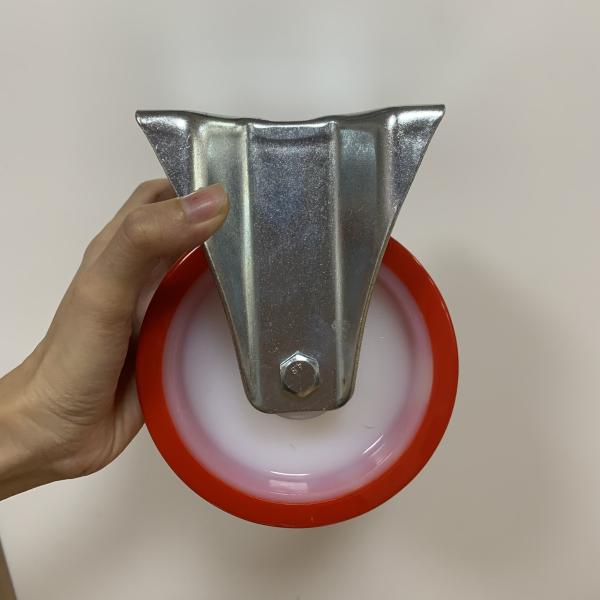 5 Inch Industrial PU Caster Wheel with Polyurethane Tread Double Ball Bearing and Non-Marking Design