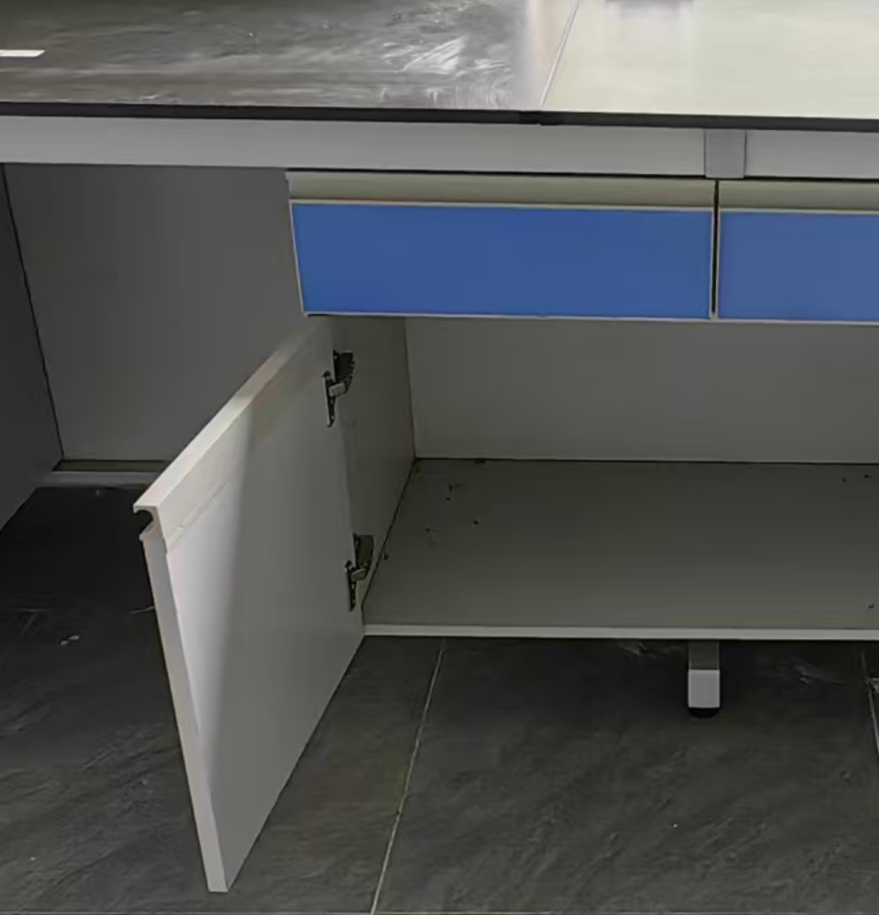 Steel Wood Modular Laboratory Benches C Frame Laboratory Island Table With Sink And Reagent Rack