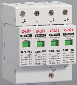 230V 400V Voltage Surge Protectors 60kA 3 Phase Surge Protector