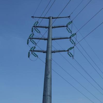 Octagonal 15m Height Metal Steel Distribution Poles For Floodlighting