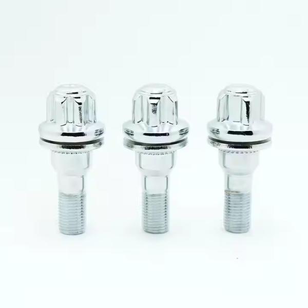 Nuts de rodillo de aluminio plateado con toma de corriente de rodillos de carreras 10.9 grado