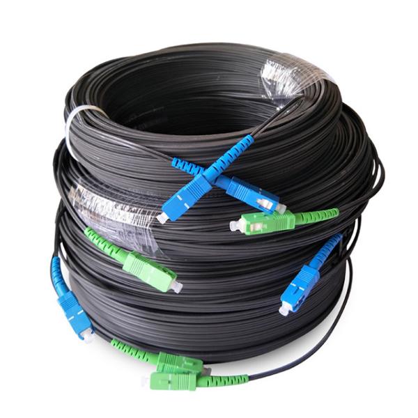 Self Supporting 2 Core Outdoor Fiber Optic Cable For FTTH Drop