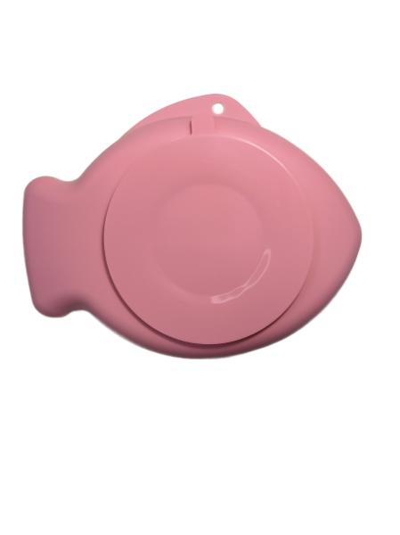 Bacteria Resistant Childrens Plate And Bowl Pink White Flower For Dinner 241 gram With Size Is 23*18*3.7 cm And Weight