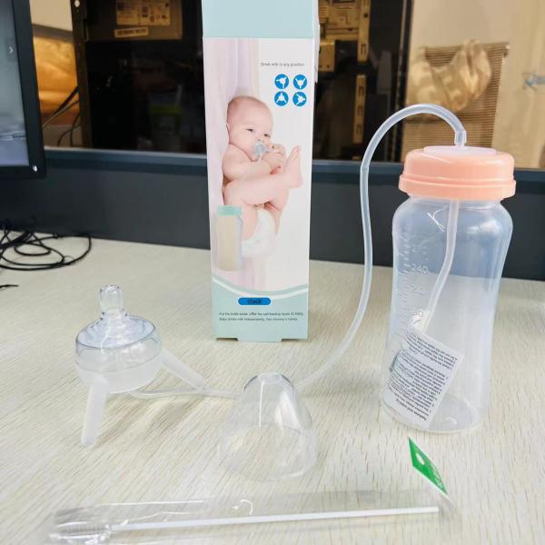 Wide Mouth Hands Free Baby Feeding Bottle Newborns Anti Colic Bottles
