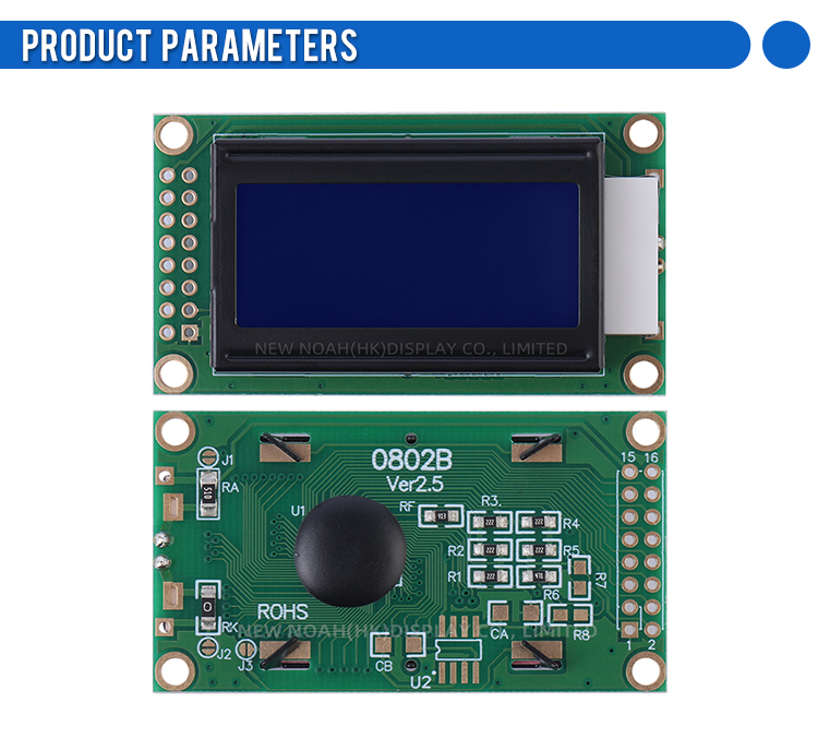Russian Blue Film 0802B LCD Module 8*2 ST7066 In Stock Direct ShipPINg Multilingual Module