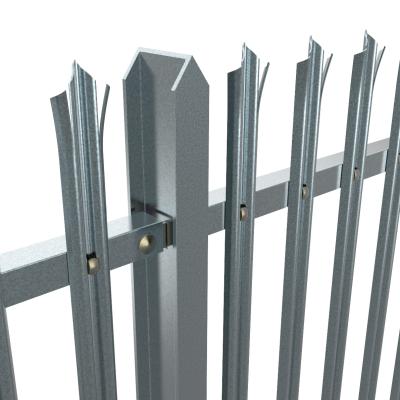 2.0mm 3.0mm Steelway Fence Secure Palisade Galvanised Metal Security Fencing