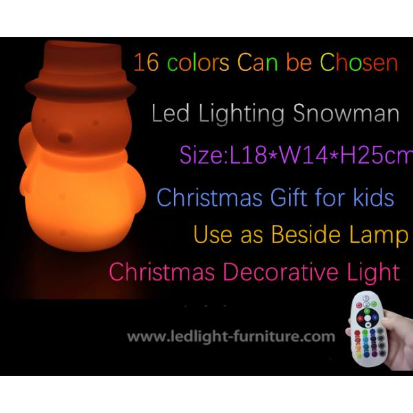Батарея света ночи снеговика рождества СИД ПЭ пластиковая управляемая для подарка детей