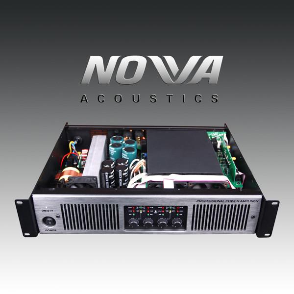 Double Channel 2U Stereo Power Amplifier , Pro Audio Amplifier 20Hz - 25KHz