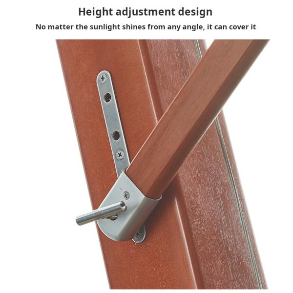 Outdoor Patio Garden Wood Cantilever Parasol Umbrella 3.5M Accept Customized