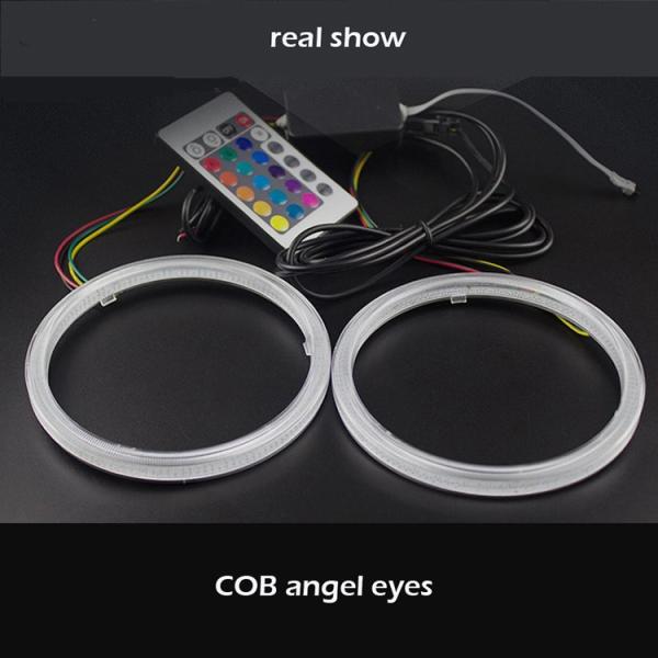 White Yellow Color RGB Angel Eye Ring HID LED Motorcycle Light