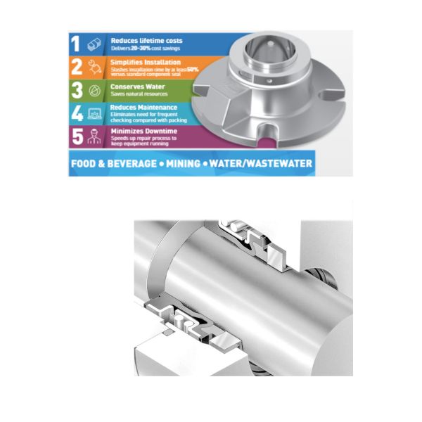 John Crane Type 4111 Single-use Elastomer Bellows Cartridge Mechanical Seal