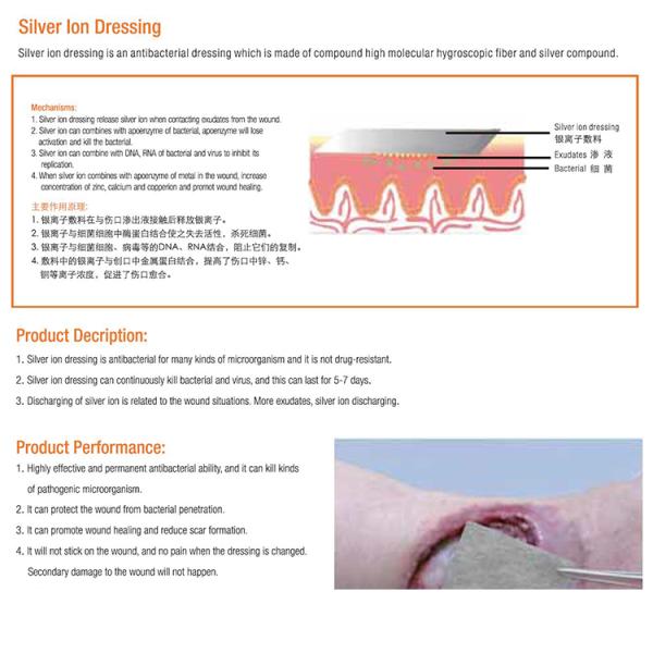 High Quality Medical Silver Ion Dressing Silver Alginate Dressing