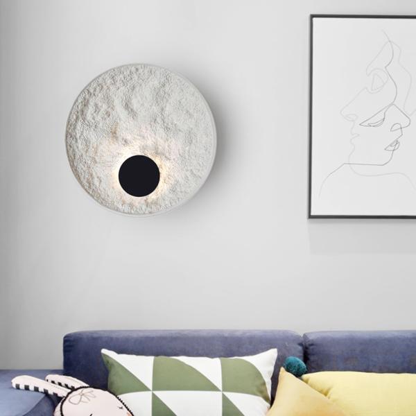 Round Moon White Body LED Home Wall light Stairs Bedroom Corridor Wall Sconce globe light fixture(WH-OR-60)