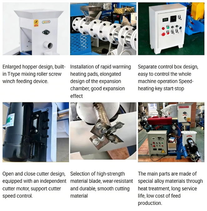 Industrial 50 /100 /120 /150 /200/300 /350 /500kg/h animal feed extruder Dry Cat Shrimp Dog Food Making Machine