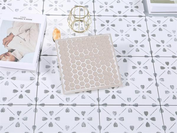 Carreaux de sol rustique en céramique floral pour salle de bain et carreaux de mur antidérapant pour salon
