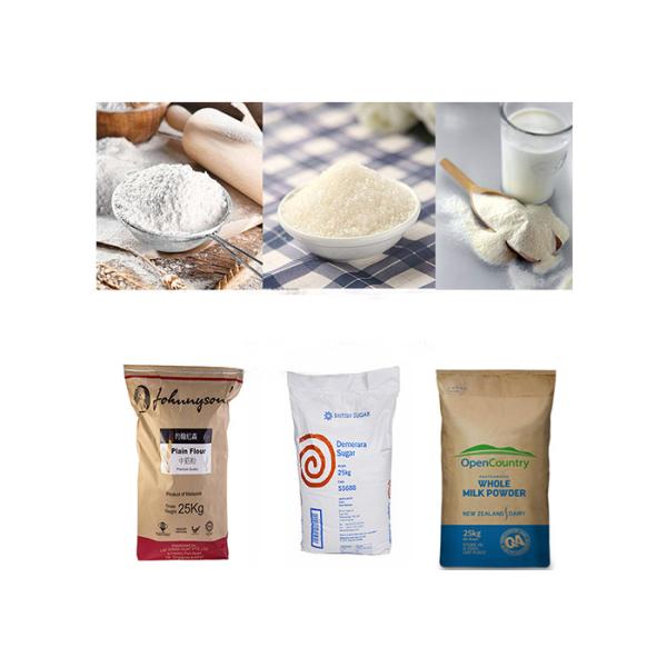 Flat Bottom 3 Layer Kraft Paper Bag For Charcoal Chemical Materials Packaging