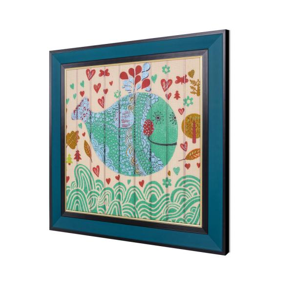 Kids Room Decor Square washable Ribbon Animal Paintings