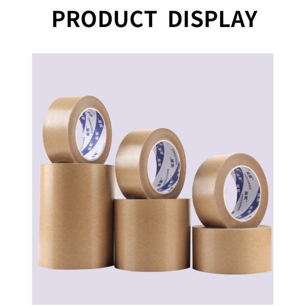 Customized Self Adhesive Custom Printed Waterproof Splicing Box Sealing Packing Adhesive Tape Kraft Paper Tape