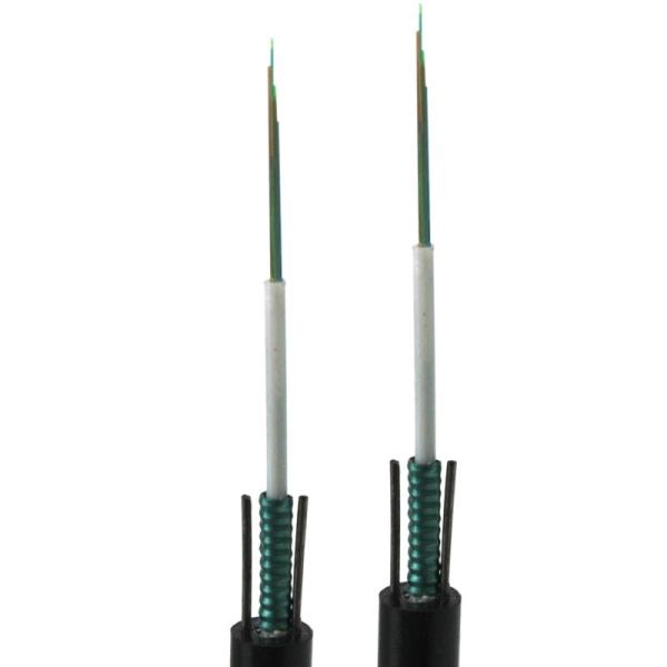 Steel Tap Members Armored Outdoor Fiber Optic Cable 8.0mm 12 Core GYXTW Wire