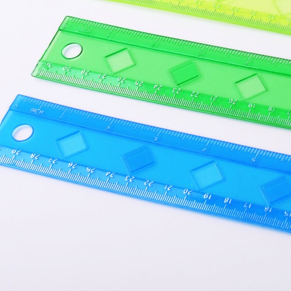 government bid wholesale colorful transparent 30cm flexible ruler stationery