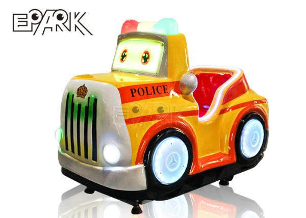 Fiber Glass Luxury Yellow Police rocking car kids machine coin kiddie ride swing on toys for children