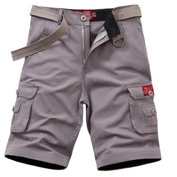 Men's Cargo Shorts Thick Cotton Material in Loose Fit with Multi-Pocket Convenience