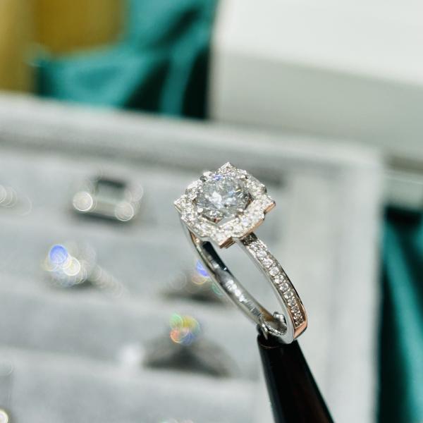 искусственной обручальные кольца выросли лабораторией, который VS2-VVS1 украшений диаманта 1ct