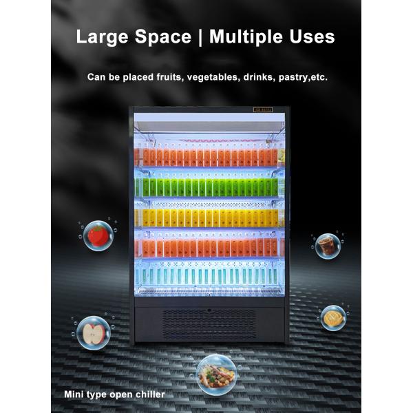 Холодильник дисплея фронта вентиляторной системы охлаждения открытый мини для магазина магазина