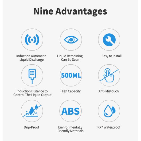 Батарея привелась в действие электрическую автоматическую стену распределителя мыла установила распределитель мыла Bathroom