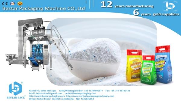 How to pack washing powder 70g sachet with hand carrying hole