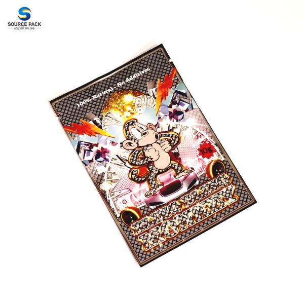 Soft Touch Smell Proof 3.5g Mylar Custom Weed Pack With Zipper