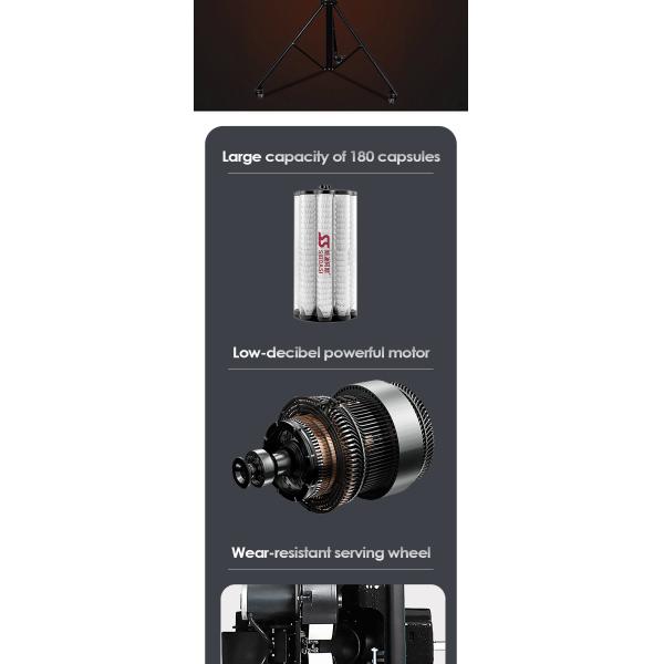 Máquina de alimentação do badminton de controle remoto de 180 bolas