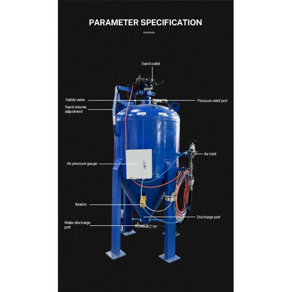 Mixed Water Sand Blaster High Pressure Sandblasting Pot