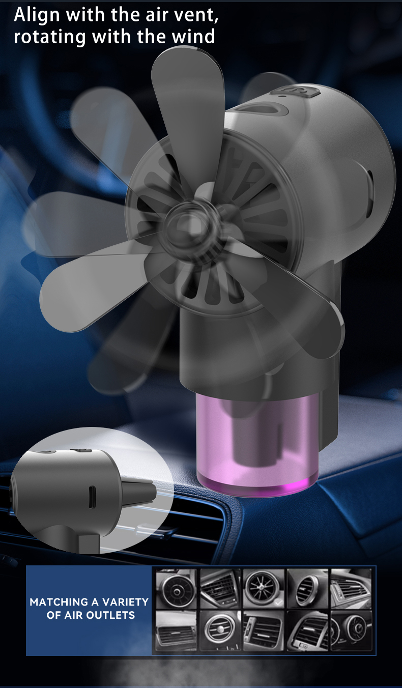 Fragrance Manufacturers Automatic Power on and off Luxury Car Perfume Smart Diffuser Custom Car Air Freshener With Logo