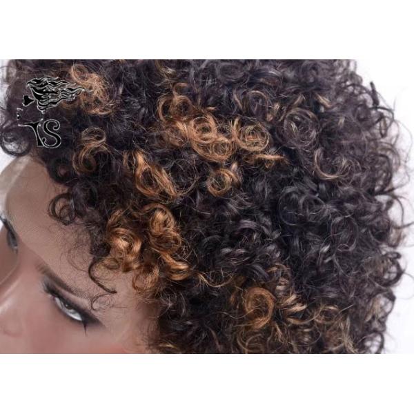 Short Kinky Curly Indian Remy Full Lace Wigs Human Hair For African American Women