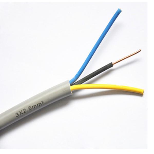 Electrical H05VV-U house cables bare copper conductor 2core 3core 4core BVV cable wire