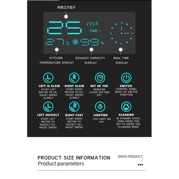 Stainless Steel Cooker Cover with Copper Motor and Automatic Cleaning